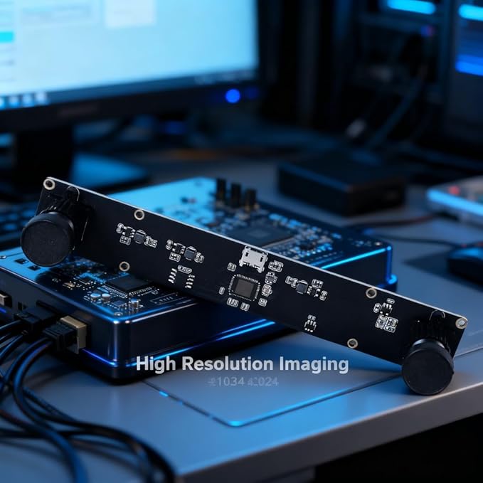 4MP Dual Lens USB Camera Board 1080P 72° Viewing Angle 3D VR Distance Measurement Module - High Resolution Plug and Play USB Industrial and Embedded Use