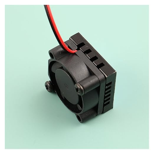 10 PCS 25x25mm 25 * 50mm Radiator and 5V 12V Cooling Fan Combination Aluminum Radiator Small Cooler(Color:50x25mm Radiator)