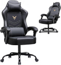 GTPLAYER Gaming Chair Recliner Chair with Headrest &amp Lumbar Support Linkage ArmrestErgonomic Gaming Chair High Back Office Home Black