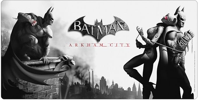 Head Case Designs Officially Licensed Batman Arkham City Key Art Graphics 23.62 x 11.81 x 0.12 inches (600 x 300 mm) - L Gaming Office Desk PC Keyboard Mouse Mat Pad