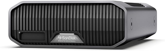 SanDisk Professional 8TB G-Drive Project - External HDD Thunderbolt 3 USB (10Gbps) 7200RPM Ultrastar Hard Drive Up to 250MB/s Read - SDPHG1H-008T-NBAAD