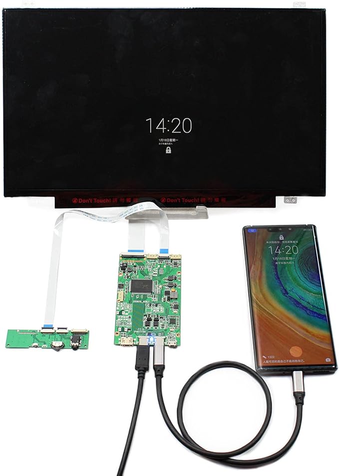 VSDISPLAY 14 14 Inch 1920X1080 IPS LCD Screen with USB C LCD Controller Board VS-RTD2556HC-V2