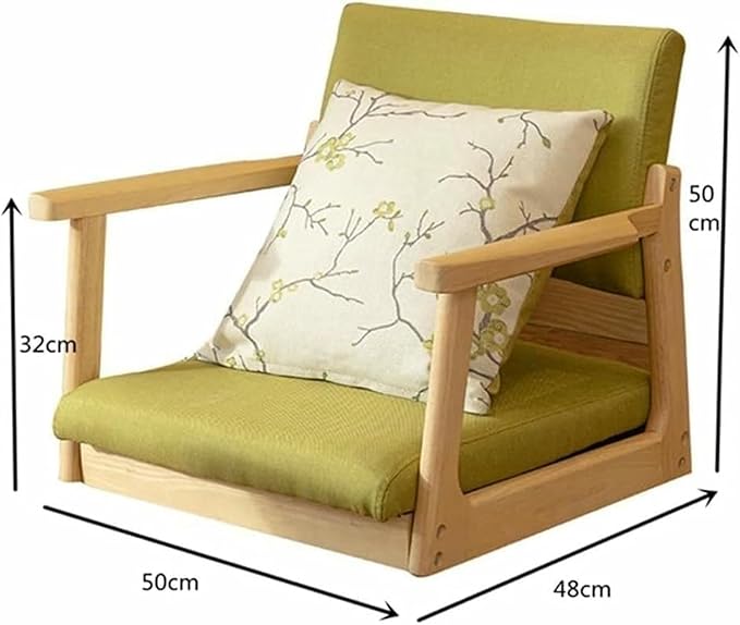 ELEFOCUS Home Work Chair Tatami Legless Floor Chair with Upholstered Cushion Multi-Functional Lounge for Living Room