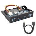 Chenyang USB-C &amp USB 3.0 HUB 4 Ports Front Panel to Motherboard 20Pin Connector Cable for 3.5 Floppy Bay