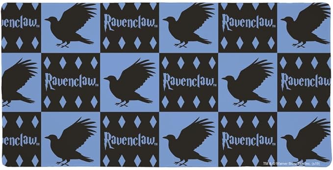 Harry Potter Ravenclaw Pattern Large Gaming Mouse Pad Desk Mat with Stitched Edges Non-Slip Base for Gamer Home and Office 31.5 x 15.7