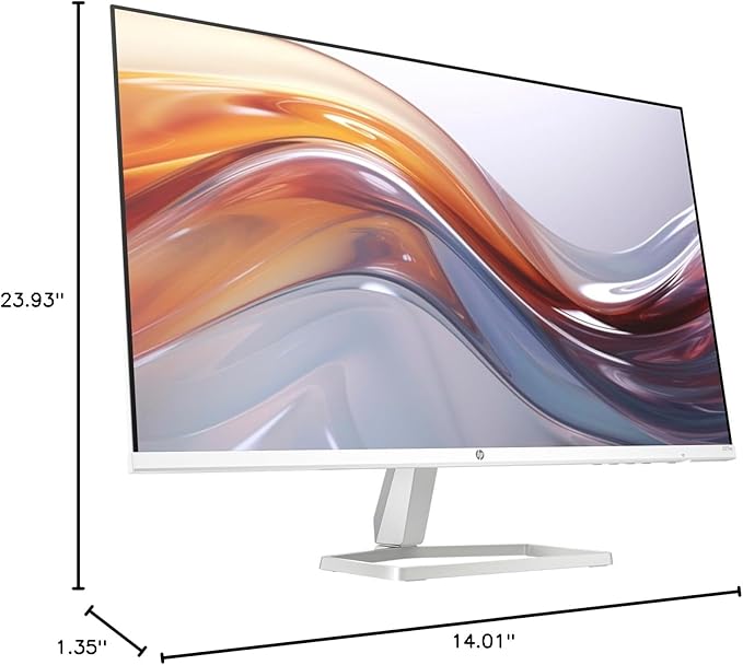 HP 27 Monitor with Dual 2W Speakers (Replaces M27fwa) 27 100Hz IPS FHD 99% sRGB 300 Nits Display Adjustable Tilt Flicker-Free Anti-Glare Eye Ease White/Silver w/DKZ USB Port Expander (2 Pack)