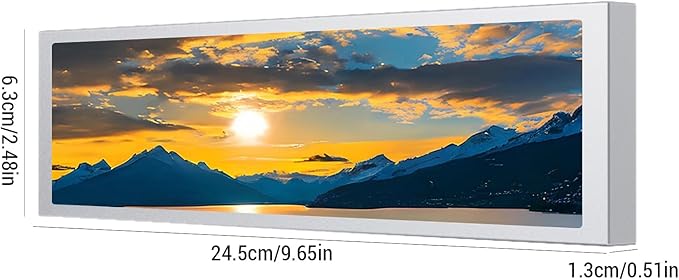 EBTOOLS 9.2 Inch Computer Case Secondary Screen PC Case Side Screen CPU Temperature Monitor Display with Customizable Themes Wallpapers Performance Metrics (White)