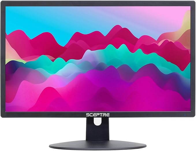 Sceptre 22-Inch 75Hz 1080p LED Monitor HDMI VGA Build-in Speakers Brushed Black 2019 (E225W-19203S)Metal Black