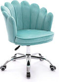 Velvet Dresser Chair Ergonomic Office Game Chairs Bedroom Swivel Recliner Chair with Adjustable Sit Height Home Chair Living Room for Gaming