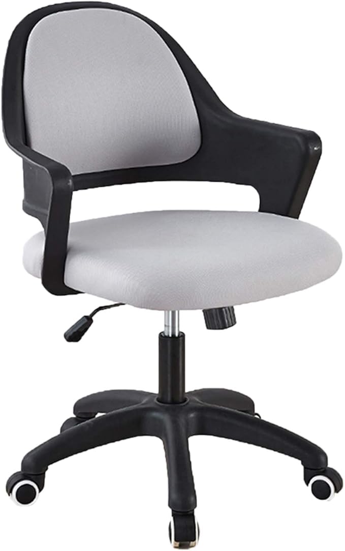 Mlaea TV Station Lounge Laboratory Chair Desk Task Dining Chair with Rolling Wheels Gaming Club Bar Chair 59 * 58 * 84CM(Color:Gray)