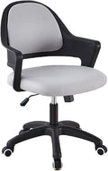 Mlaea TV Station Lounge Laboratory Chair Desk Task Dining Chair with Rolling Wheels Gaming Club Bar Chair 59 * 58 * 84CM(Color:Gray)