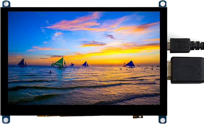 Waveshare 5 Inch HDMI LCD Screen 800x480 TFT Capacitive Touch Screen Display Monitor for Raspberry Pi 4B/3B+/A+/B/2B/B+/A+/Zero W Compatible with Windows 10/8.1/8/7