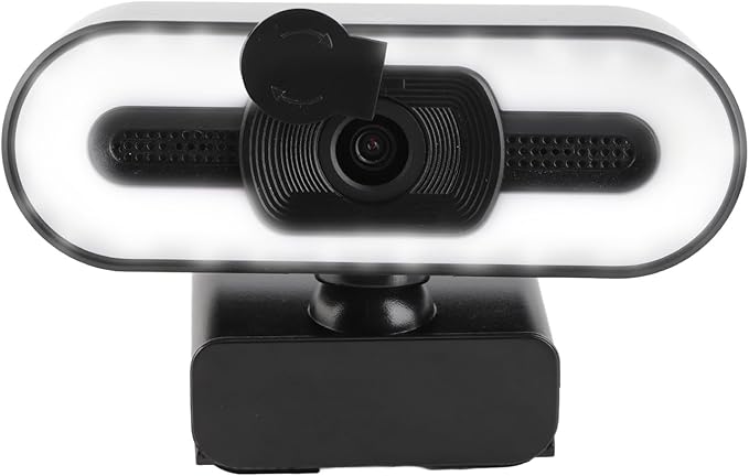 4K USB Plug and Play Webcam with Built in Microphone Lighting for Video Call Live Stream Conference Online Teaching