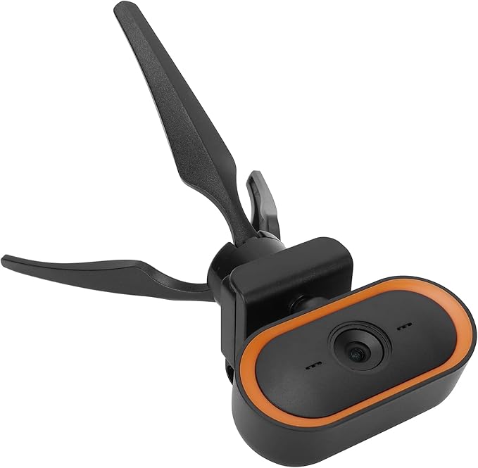 Computer Camera USB Web Camera High Resolution 2K Webcam for Live Video Conferencing (Orange)