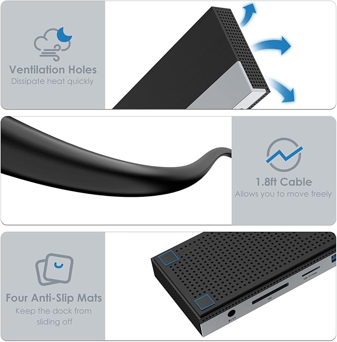 WAVLINK USB C Docking Station USB-C Dock Triple Display PD 85WUSB Type C Hub with DisplayPort HDMI USB 2.0/3.0 Gigabit Ethernet SD/TF Slot Audio Jack for Windows and Mac