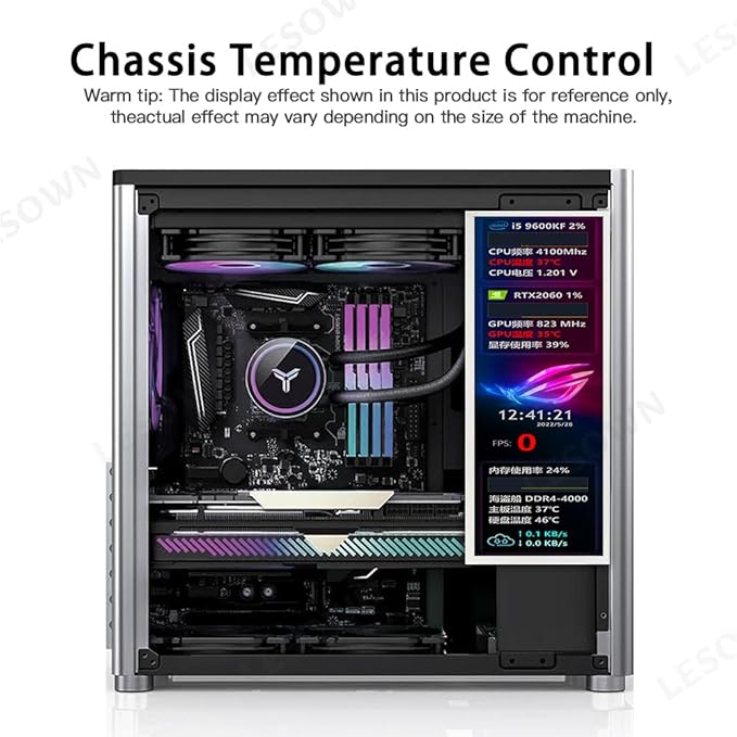 12.3-inch Strip Widescreen Portable HDMI Bar Monitor HD 1920x720 Stretched Secondary Display 1400:1 Contrast for PC Laptop