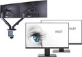 msi PRO MP241X 24 Monitor Bundle with ErgoFlexy Single Monitor Mount - FHD VA (1920x1080) 75 Hz Display 1 HDMI 1 VGA VESA Mount (75x75 mm) for Business &amp Productivity Black (2026 Model)