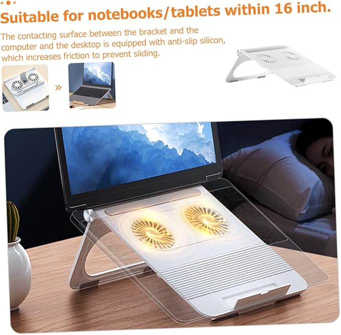 Vaguelly Laptop Cooling Pad Laptop Riser Portable Notebook Stand Computer Riser
