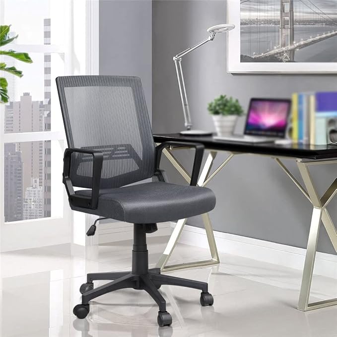 Office Chair Gaming Chair Computer Chair Mid-Back Mesh Adjustable Ergonomic Computer Chair Chair Gaming Furniture Chair Office Ergonomic Chair