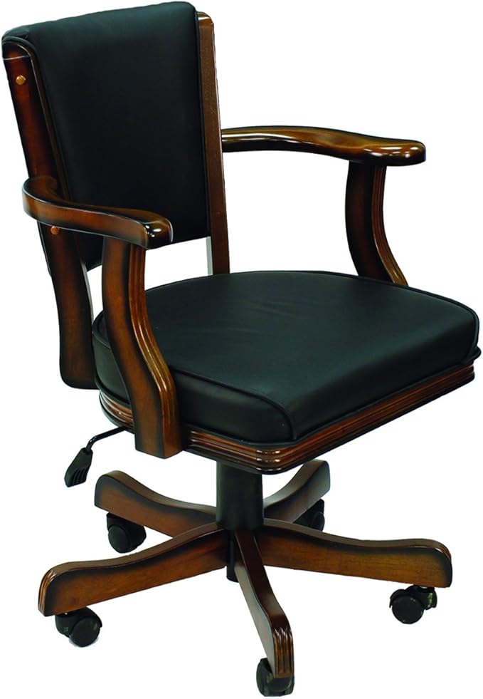 RAM Gameroom Products Cushioned Game Table Arm Chair Finish: Chestnut