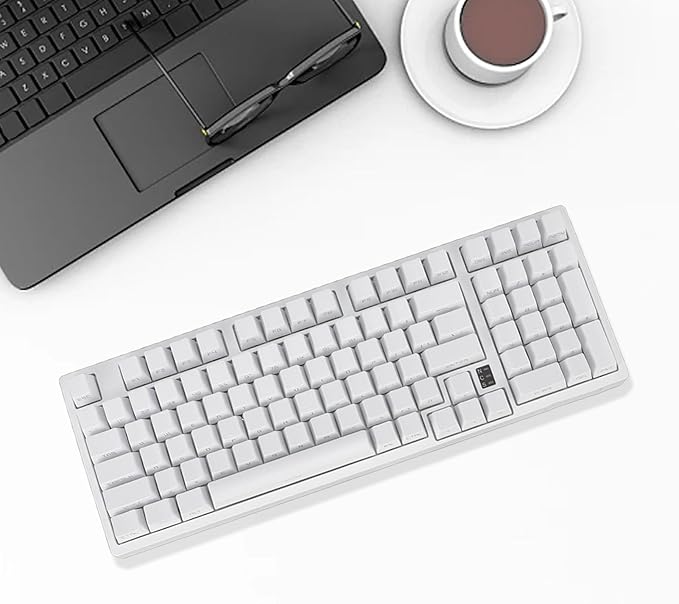 Yoidesu Gaming Keyboard 2.4G / BT3.0 5.0/Type C Wired Mechanical Keyboard RGB Backlit 98 Keys Linear Action Switch Computer Keyboard