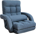 42 Position Adjustable Floor Chair Chaise Lounge Indoor Folding Lazy Sofa with Armrests and a Pillow Padded Adults Gaming Chairs for Living Room Bedroom Factory Price