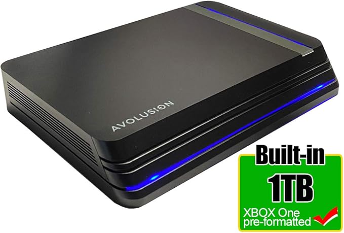 Avolusion HDDGear Pro X 1TB USB 3.0 External Gaming Hard Drive (Pre-formatted for Xbox One X S Original) (Renewed)