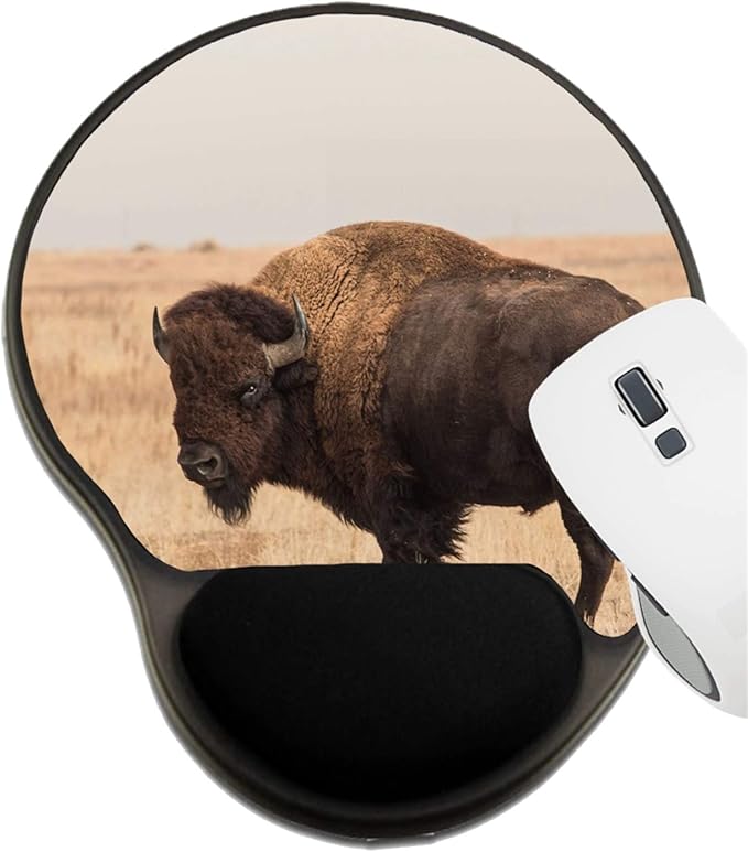MSD Mousepad Wrist Rest Protected Mouse Pads Mat with Wrist Support IMAGE ID: 34338197 Bison
