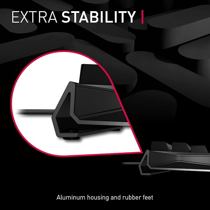 Cherry MX 3.0S Wired Mechanical Gaming Keyboard Front Lettering Keycaps Robust Aluminum Housing RGB-Lighting Full Key Rollover MX Silent RED Switches Black