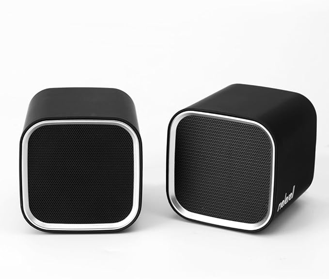 Computer Speakers for Desktop PC Laptop Mac USB Powered Small Wired 2.0 Channels Dual Stereo Clear with Bass Less Distortion