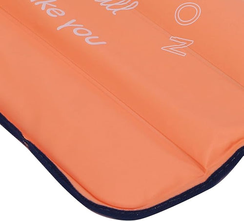 15.3 * 13in Ice Pad PVC Cool Car Liquid Cooling Pillow Ice Pillow Block Ice Pad for People in Hot Summer (7882 Orange Yellow Bottom)