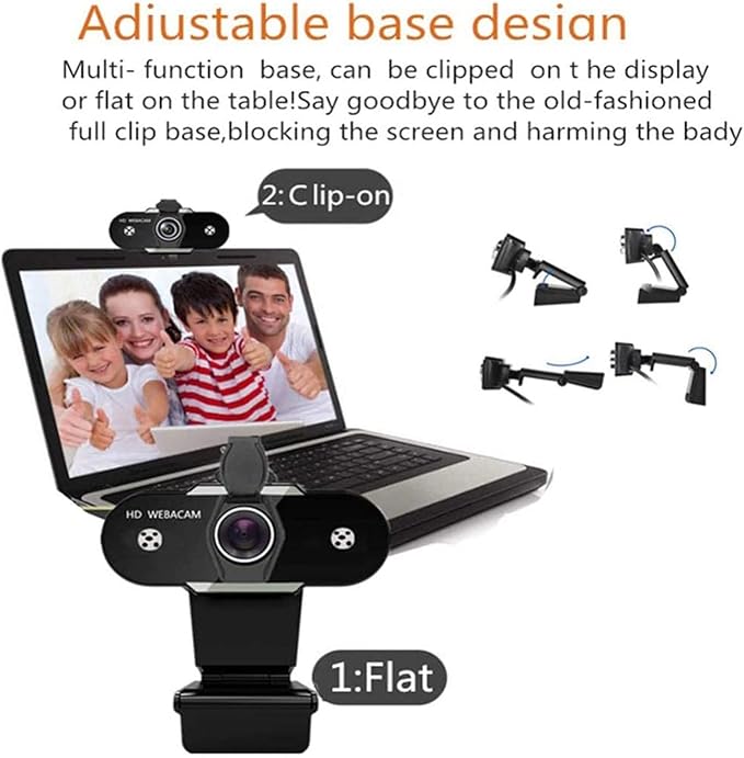 Web Camera USB HD Webcam Cover 1080P 2K Web Camera with Microphone for PC Computer Camera for Video Web Cam for Streaming for Gaming Video Calling Recording (Color : 1080P)