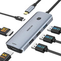 Docking Station USB C to Dual HDMI Adapter MOKiN USB C Hub Dual HDMI Monitors for Windows USBC Adapter with 2 HDMI 3 USB Ports PD Compatible with Dell XPS 13/15 Lenovo Yogaetc