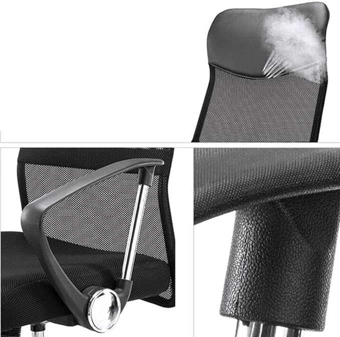Office Chair High Back Gaming Chair Ergonomic Chair Office Chair 360 Degree Swivel Chair Mesh Lumbar Support Work Chair Game Chair Chair (Color : Black) Needed