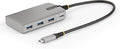 StarTech.com 4-Port USB-C Hub with USB-C DP Alt Mode Video Output 4K 60Hz - 3x USB-A 1x USB Type-C 100W Power Delivery Pass-Through USB 3.2 10Gbps 1ft/30cm Cable Portable USB Hub (HB31C3A1CDPPD3)