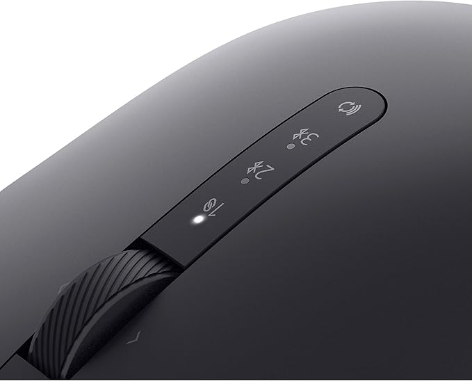Dell MS7421W Premier Rechargeable Wireless Mouse - Bluetooth 5.0/2.4GHz Radio Frequency Connectivity Optical LED Sensor Mechanical Scroll 7 Buttons Programmable Adjustable DPI - Graphite Black