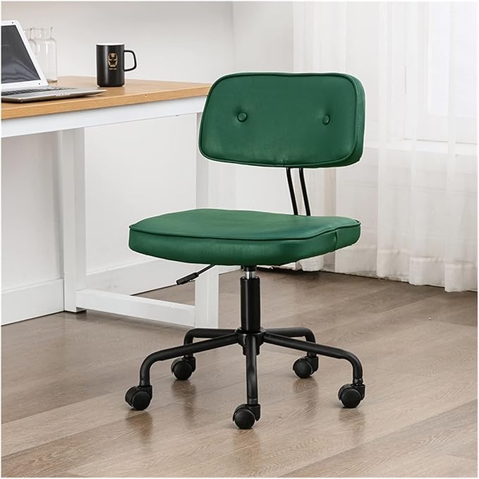 Adjustable Office Computer Chair with Armrest Office Chairs Office Furniture Home Soft Cushion Computer Armchair Lift Swivel Gaming Chair(Green)