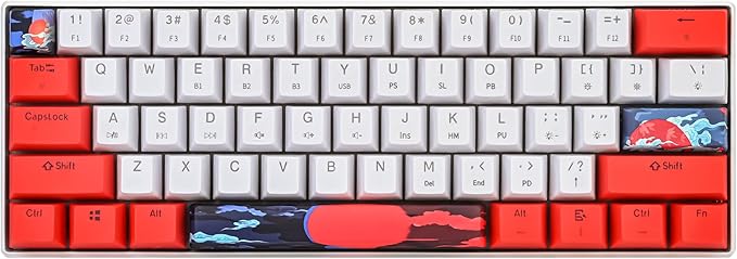 surmen GT61 60% Mechanical Gaming Keyboard 60 Percent RGB Backlit Hot-Swappable Wireless/Wired Compact Mini Keyboards Bluetooth 5.0 Keyboard Programmable/N-Key Rollover (Yellow Switch Sun)