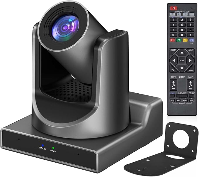 PTZ CameraNDI PTZ Camera with 20X Optical Zoom AI TrackingHDMIPOEIP Live Streaming Simultaneous 3G-SDI and USB Video Output for Church Conferences TeachingvMix OBS etc