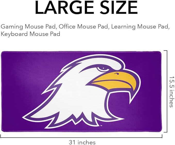 Ashland University Primary Logo Large Gaming Mouse Pad Desk Mat with Stitched Edges Non-Slip Base for Gamer Home and Office 31.5 x 15.7