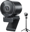 EMEET SmartCam S800-4K Webcam with Tripod for Streaming Sony 1/2'' Sensor Supports HDR PDAF&ampTOF Dual-autofocus 1080P@60FPS Adjustable Heights with 360° Swivel Head Perfect for Live Streaming