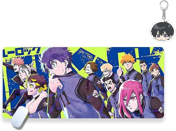 Blue Lock Mouse Pad Large Gaming Desk Mat Kawaii Non-Slip Rubber Base Anime Mousepad Multiple Sizes (A1635.4 x 15.8 inches)