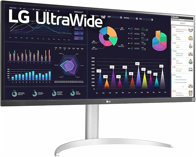 LG 34IN Monitor Curved 2560X1080 21:9 IPS HDMI 1.4 DP 1.4 USB-Type-C