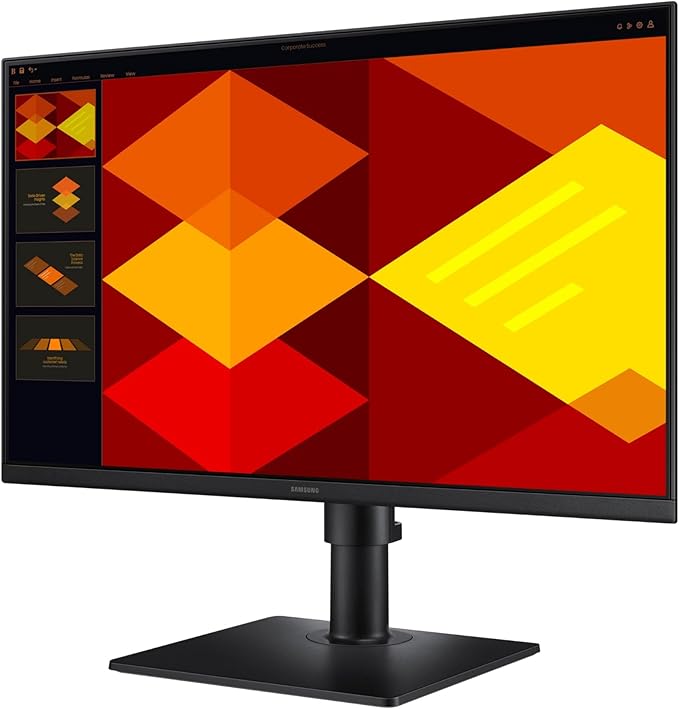 Samsung 24” (S40GD) Borderless Business Monitor with IPS Panel 100Hz Refresh Rate Eye Saver Mode Ergonomic Design Game Picture Mode LS24D408GANXGO
