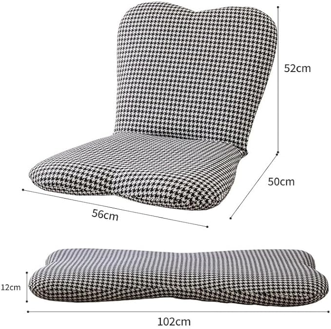 Floor Chair Padded Floor Chair Meditation Floor Seating Folding Floor Gaming Chair with 5 Adjustable Position Portable Floor Chair for Balcony Reading Bedroom Study RoomWhite