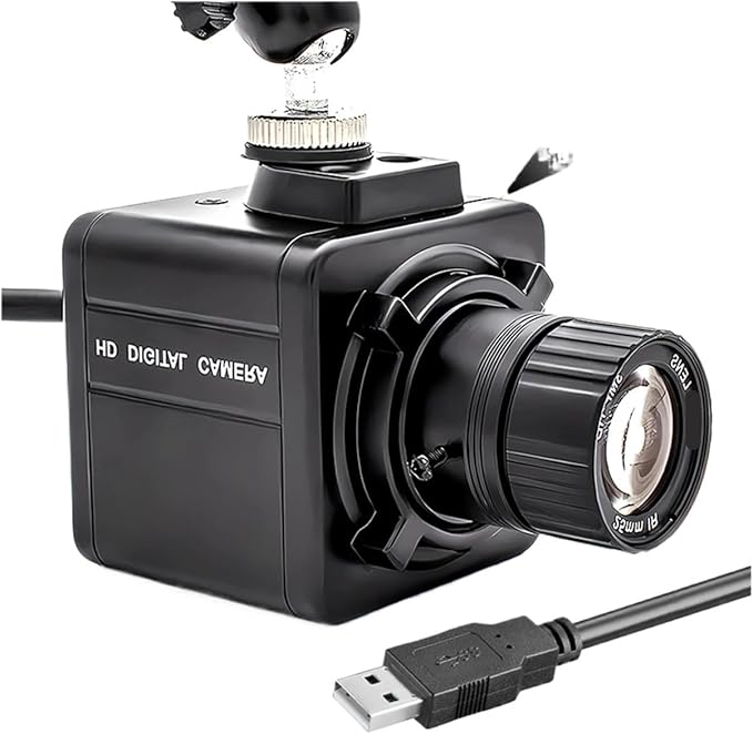5MP 8MP 30FPS Industrial Metal Box USB Camera Fixed Focal Lens IMX415 USB2 Support UVC OTG for Live Streaming Conference