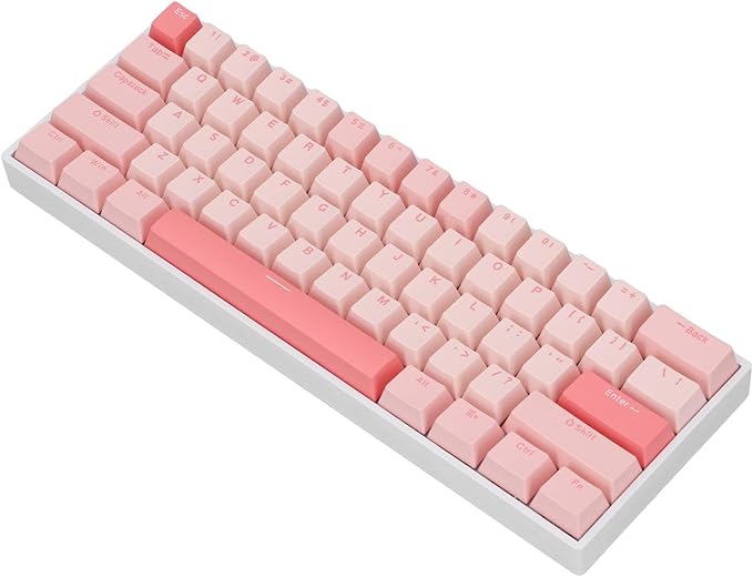FILFEEL Gaming Keyboard RGB Backlit 61 Keys Red Switch Mechanical Keyboard for PC Laptop 2.4G 3.0 5.0 Type C Wired Long Battery Life Compatible with 10 8 and More