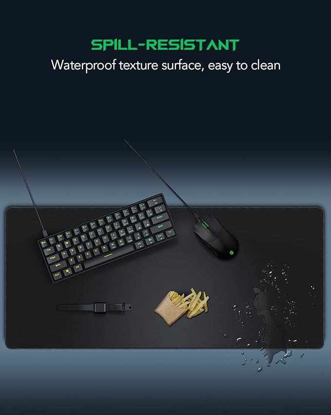 Black Shark Gaming Mouse Pad Desk Mat (35.4 × 15.8 × 0.15) Thick Extended Mousepad Non-Slip Spill-Resistant Mousepad with Special-Textured Surface Anti-Fray Stitched Edges Desk Pad Manta P3
