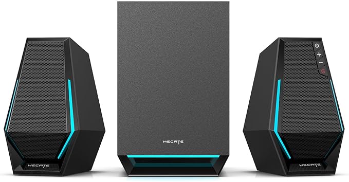 Edifier G1500 MAX 2.1 Gaming Speakers - 60W Peak Power with 4 Subwoofer &amp 2.5 Satellite Speakers Bluetooth 5.3 &amp Multi-Wired Connections 10 RGB Light Effects 3 Sound Modes for PC/PS5/Xbox
