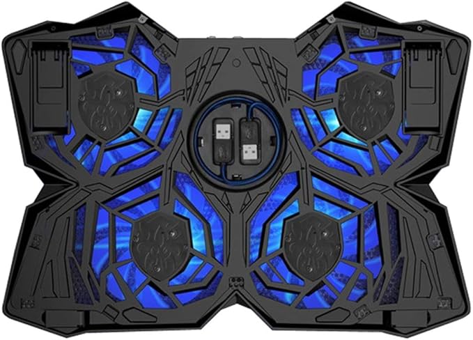 Laptop Cooling Pad 12-17 Cooler Pad Chill Mat 4 Quiet Fans USB Adjustable Mounts Laptop Stand Height Angle